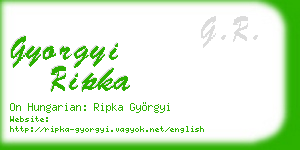 gyorgyi ripka business card